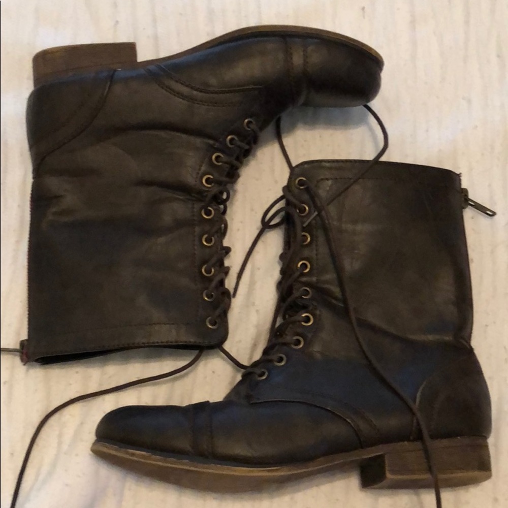 Madden Girl Gavinn Brown Combat Boots
